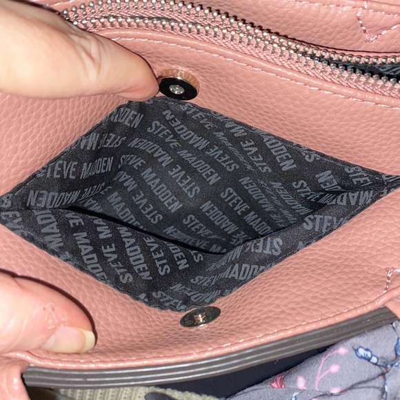 Steve Madden blush pink handbag with scarf. MSRP $99 - Picture 7 of 8